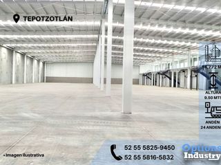 Opportunity to rent an industrial warehouse in Tepotzotlán