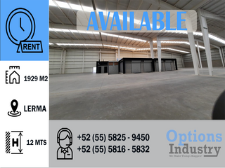 Industrial warehouse available for rent in Lerma
