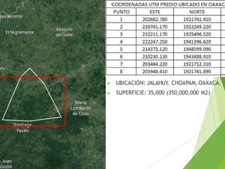 PARA INVERSIONISTAS 35,000 HA EN ZONA DE OAXACA