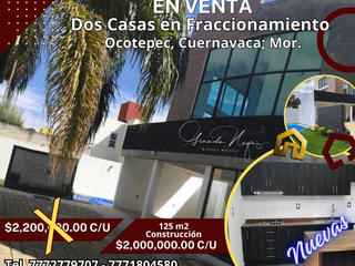Casas en Ocotepec, Cuernavaca; Mor. C-213
