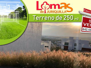 En Venta Terreno en Lomas de Juriquilla de 250 m2 para hacer tu nuevo hogar !!