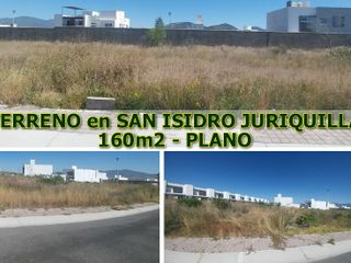 Se Vende Hermoso Terreno PLANO de 160 m2 en San Isidro Juriquilla, GANELO!