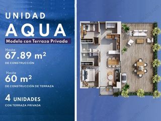 Condominio  en Venta Modelo AQUA Terraza -  en Fluvial Vallarta Puerto Vallarta