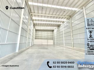 Availability of industrial warehouse in Cuautitlán for rent