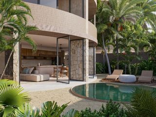 Condo con jardin, alberca privada y terraza, cerca del mar en pre-venta Yucatán