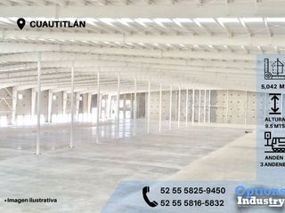 Rent of industrial warehouse in Cuautitlán