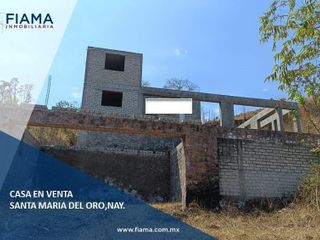 VENTA DE CASA EN CONSTRUCCIÓN EN SANTA MARÍA DEL ORO,NAY.
