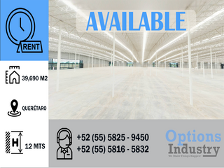 Excellent opportunity Industrial building available for rent in Querétaro
