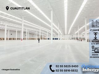 Industrial warehouse available for rent in Cuautitlán
