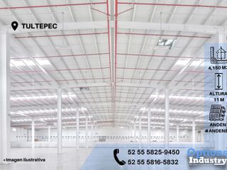 Industrial warehouse for immediate rent in Tultepec