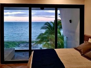 Casa frente al mar con habitaciones independientes en San Benito, Yucatán.