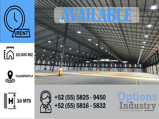 Industrial warehouse rental opportunity in Tlalnepantla