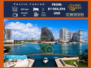 Puerto Cancun APARTMENT FOR SALE WITH AN EXTRAORDINARY DESIGN