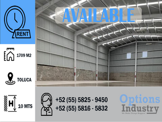 Rent now industrial warehouse available in Toluca