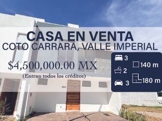 casa en venta en valle imperial, carrara