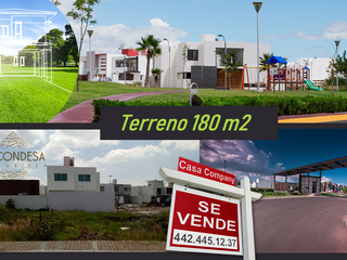 Se Vende Terreno en La Condesa Juriquilla de 180m2, Para hacer tu nuevo hogar !!