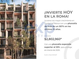 Presale loft apartments in Roma Sur. Mexico City.