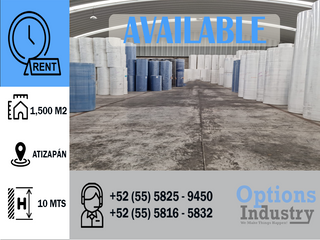 Rent now industrial warehouse available in Atizapán