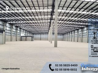 Amazing industrial warehouse for rent in Tonanitla
