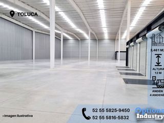 Bodega industrial disponible para renta en Lerma