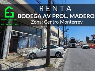 Bodega en renta Prolongación Madero Monterrey