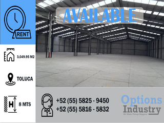 Industrial warehouse rental opportunity in Toluca