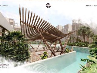 Departamento en venta Merida tipo loft 3 recamaras Green Urban Jungle Yucatan