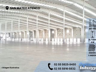 San Mateo Atenco, area to rent industrial property