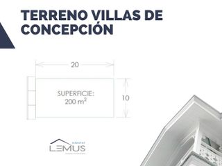 Se Vende Terreno Villas de Concepción 200 m2
