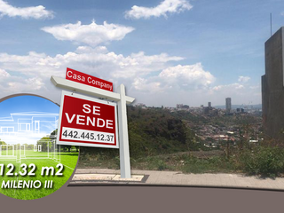 Se Vende Terreno en MILENIO III, de 212.32 m2, En Privada, Alberca, Gran Vista !