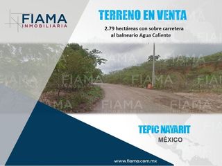 TERRENO EN VENTA 2.79 HECTÁREAS  SOBRE CARRETERA