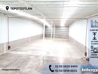 Oportunidad de renta de bodega en Tepotzotlán