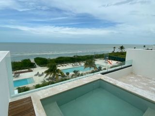 Departamento en venta de 4 habitaciones frente al mar  Telchac Yucatan