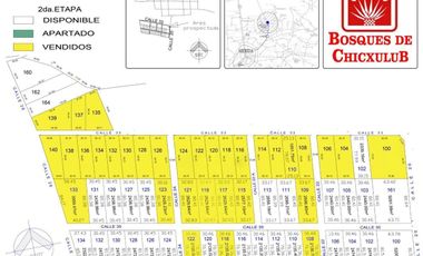 VENTA TERRENOS BOSQUES DE CHICXULUB  ZONA NORTE a un lado Baspul