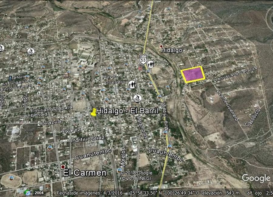 VENTA DE TERRENO EN HIDALGO NUEVO LEON