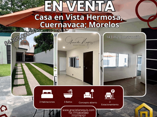 Casa en Vista Hermosa, Cuernavaca; Morelos. C- 211
