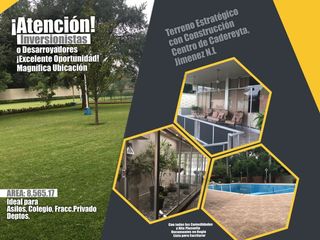 HERMOSO TERRENO USO COMERCIAL EN CADEREYTA , JIMENEZ, N. L.