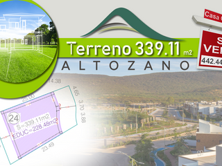 Se Vende Terreno en Altozano de 339.11 m2, para hacer tu nuevo hogar.-
