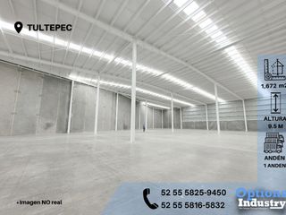 Rent industrial warehouse now in Tultepec
