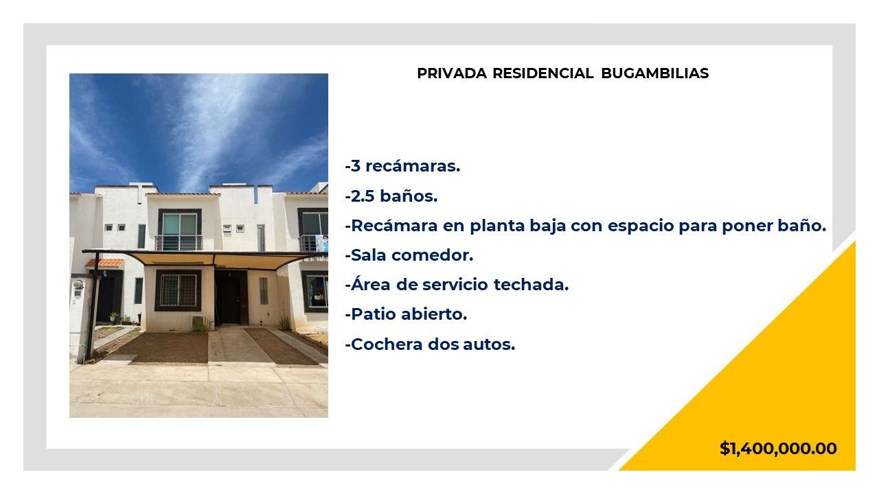 Privada RESIDENCIAL BUGAMBILIAS Casa en Venta San Luis Potosi Lamudi