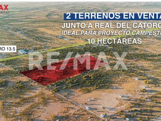 Terreno en venta en Carretera 26, km 13.5, antes de Real de Catorce, Hermosillo.