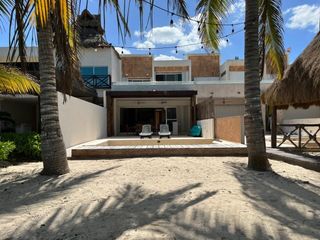 Casa en venta amueblada en la playa frente al mar, San Bruno, Yucatán