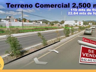 Se Vende Terreno Comercial de 2,500 m2, En Colón, Antes de Entronque a Tolimán
