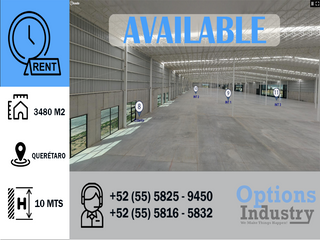 Industrial warehouse rental available in Queretaro