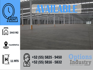 New industrial warehouse for rent in Tlalnepantla