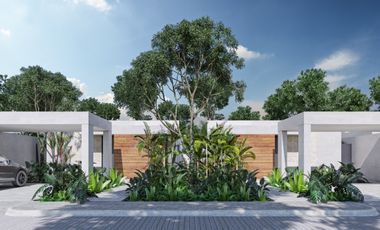 Casa en venta de una planta con amenidades en Cholul, Mérida