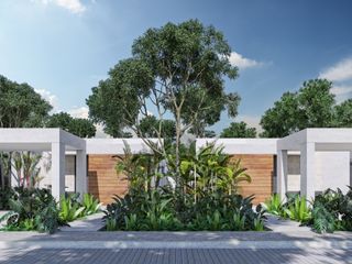 Casa en venta de una planta con amenidades en Cholul, Mérida