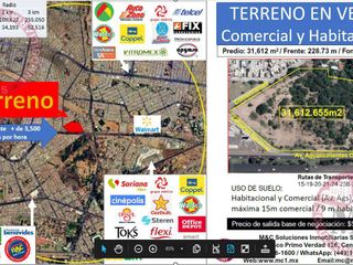 Terreno en Venta - Comercial y Mixto - Oriente sobre Av. Aguascalientes en Aguascalientes.