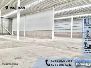 Great industrial warehouse for rent in Tultitlán