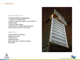Renta Oficinas Torre Alfa, piso 7 - Centro Mayor